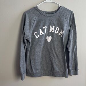 Gray 'Cat Mom' Sweatshirt